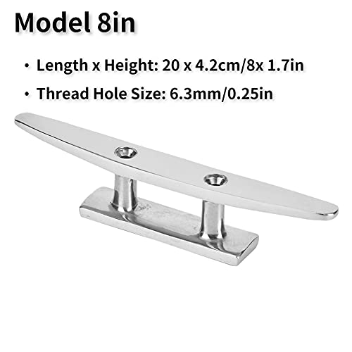 Roestvrij staal Base Plate, spiegel gepolijste boot accessoire, basisplaat marine touw Base (8 in) 3