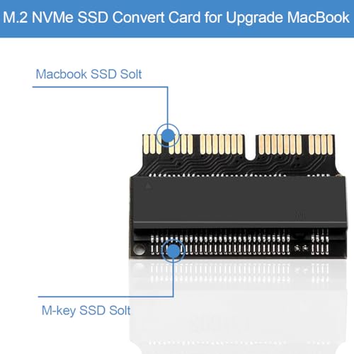 M.2 nVME SSD Adapter voor MacBook 2013-2017, upgrade voor MacBook Pro 2013 Laat - 2015, M.2 PCI-e SSD Vervanging voor MacBook Air 2013-2017, 2 Pack