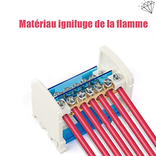 End distributiedoos, DIN rail 4-level single-phase aansluitdoos, voor elektrotechniek, met transparante afdekking, 125A 500V 5