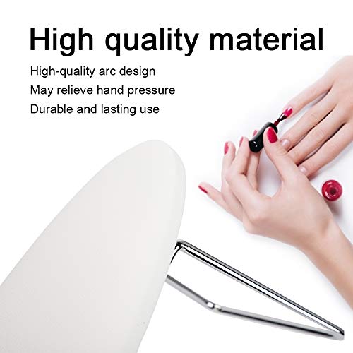 Nagel handsteun, professionele PU lederen handsteunkussen voor Manicure Nagel handkussen armsteun Kussen Salon Nagel kunstgereedschap (Wit) 3