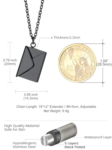 dames ketting met hanger zilver / goud / Rose Gold / zwart roestvrij staal met Letter Love You Chain 45 + 5 cm Verstelbare mannen cadeau voor kerst vader dag moeder dochter 5