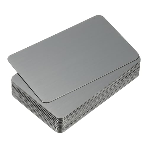 0.5mm Roestvrij staal Metaal Business Cards, 30st Blanco naam kaart laser graveren voor doe-het-zelf geschenk kaarten, zwart