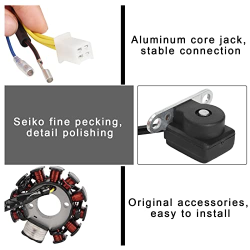 Ontsteking Stator Magneto Wire Coil, Magneto Ontsteking Stator, 11 Pool Coils Stator Magneto Generator Fit voor 150cc Gy6 Scooter Motors 4