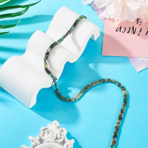 1 Strand edelsteen Tila Kralen Natuurlijke Afrikaanse Turquoise 2 Hole Rechthoekig Zaad kralen drager kralen voor meerdere onderdelen armband ketting ambachten sieraden maken 5