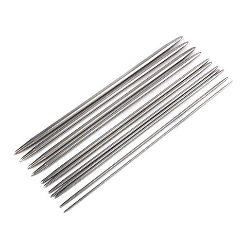 55 st Roestvrij staal Dubbele puntige breinaalden 2mm-6.5mm 11 maten breinaalden set DIY handwerk naainaalden
