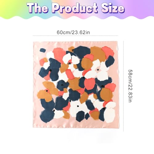 Meisjes sjaal, zacht en elegant chiffon zijde sjaal, veelkleurige sjaal voor meisjes 8-10 jaar, roze, One Size, roze, Eén maat 3