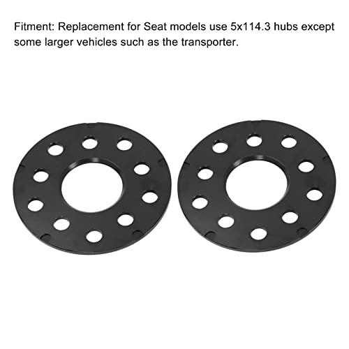 2 st Wiel Spacers 5mm/0.2 Inch Aluminium Auto Hub Centric Wiel Adapters Vervanging voor Seat Modellen gebruik 5x114.3 Hubs 5