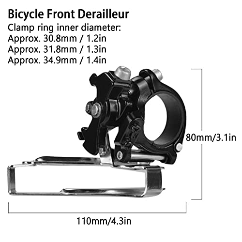 Fietsfront Derailleur, aluminium mountainbike Derailleur Fietsenfront Derailleur Shifter Fietsaccessoires voor 42-34-24T / 42-32-22T 3 tanden kettingen fietsen & onderdelen 4