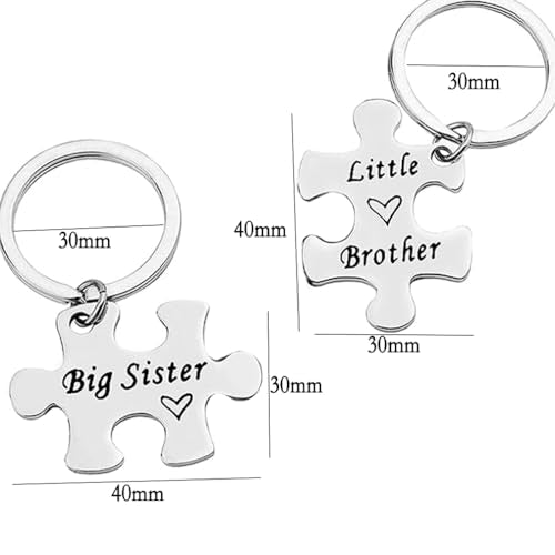 Verwante Key Chain Set, Zilver, Medium - Verwante Geschenk voor Familie, Kerstmis en Verjaardag, Zilver, M, zilver