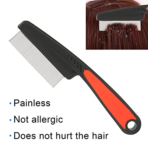 Metal Human Lice Comb Lausinator Nit Comb Extra Fijn, Net Comb Verwijdert Veilig Lice Gemaakt van roestvrij staal Extra Fijn voor baby's, kinderen, volwassenen en huisdieren, Professional Lice Comb 4