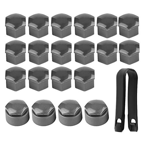 20Stuks Wheel Nut Cover Caps, 17mm Anti-diefstal wiel Nut Rim Cover Car Wheel Hub Schroef Cover Cap (Grijs)