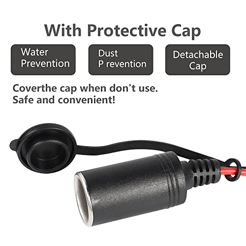 10f 16AWG Vrouwelijke Sigarettenaansteker Eyelet Plug High Performance Kabel met 15A Blade Fuse Houder 12V 24V DC Power Cable