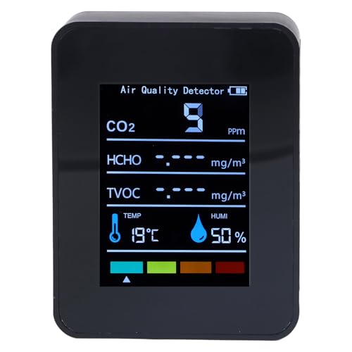 Indoor Air Quality Monitor Real Time Detectie LCD-scherm Nauwkeurige CO2 Monitor TVOC HCHO Temperatuur Vochtigheidstester