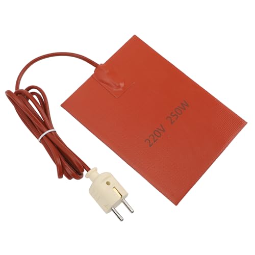 200°C Snelle silicone verwarming Mat 150X200mm, dun flexibel, gemakkelijk te gebruiken voor industriële apparatuur Pijpleidingen, EU-plug 220V 3