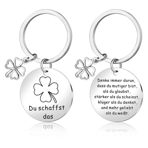 Lucky Charm Keychain Motivationele Gifts Moeder Makers Kleine Gifts voor Vrouwen Vriendin Vriendschap Gifts Verjaardag Gift voor Vrouwen Inspirerende Gifts Zilver 3 x, siliver