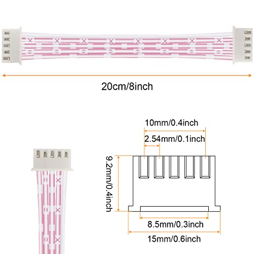 5Pin Cable voor Mayflash F300 Joystick voor SANWA Joystick, JST XH 2.54mm 0.1" Pitch Vrouw naar Vrouwelijke Connector Adapter voor Zero Delay USB Encoder, 20cm, 20PCS
