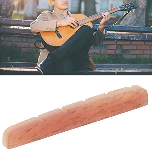 Miskall bass bone nut, 42mm gitaarnoot, lichtgele kameel been vervanging onderdelen muziekinstrument accessoires 3