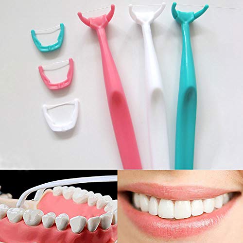 Tandzijde tandstoker, Tandenstok, Tandstok Picks, Floss Picks, Tanden Reinigen Comfortabele Grip Shred Resistant Handvat Rood 5