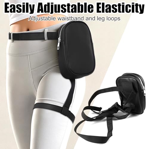 Women Leg Bag for Motorcycle, Sporty Thig Bag, Waterproof Thig Bag with Leg Strap, Duurzame Leg Bag Leg, Splash Prevention Drop Leg Bag, Motorcycle Leg Bag, voor Fietsen, Wandelen, Running, Klimmen 5