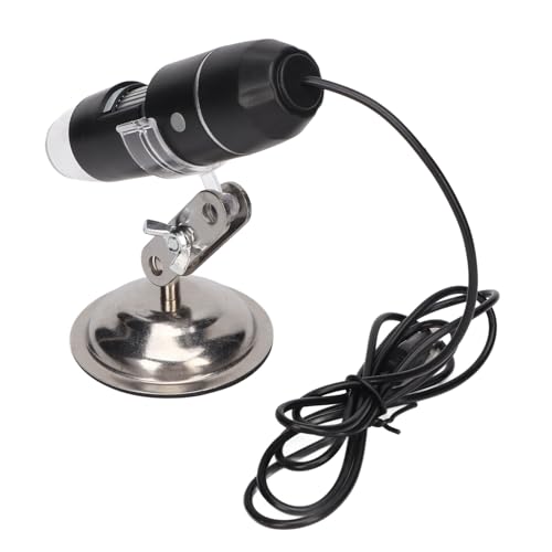 Huidanalyse Hair Scalp Detector 800x Vergroting Draagbare USB-microscoop met 8 stuks Lichte Chips voor huid- en haardetectie (zwart) 4