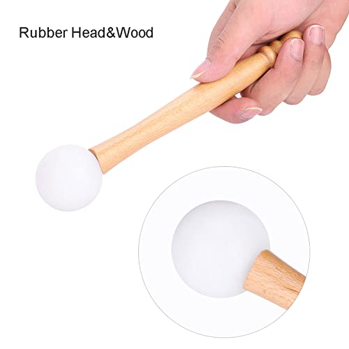 Zang Bowl Mallet, Rubber hoofd Houten Mallet Stick Rubber O-ringen voor het spelen van Crystal Singing Bowl Percussie Accessoires 5