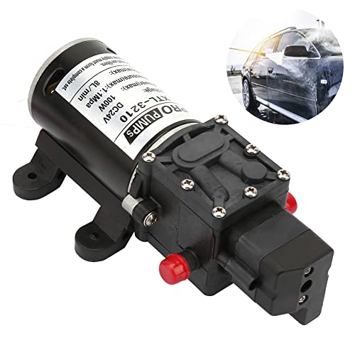 Micro Diafragm Pump, 24 V, 100 W, 8 L/m, Elektrische Hogedrukwaterpomp, Zelf-Priming Pomp, Waterdruk Diafragm Pomp met drukschakelaar voor het reinigen van voertuigen van industriële planten, Membrane