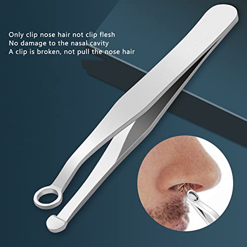 Neus haar Tweezer, Multifunctionele roestvrij staal ronde Tip neus haar trimmen Tweezers voor mannen Vrouwen neus Sideburn Brow Body 4
