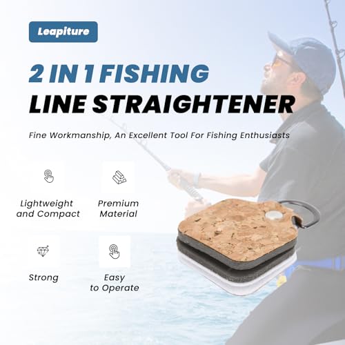 2 in 1 vislijn reiniger Vliegen Draad Leader Straightener Vislijn Conditioner Line Straightening Accessoires met Dclips Hulpmiddelen 3
