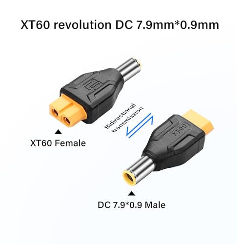 XT60 naar DC7909 Adapter XT60 naar DC 7.9mm x 0,9mm Draadloos voor TS100 Soldeerijzer, FPV Monitor, Voeding, drone (XT-017), Verpakking van 2 5