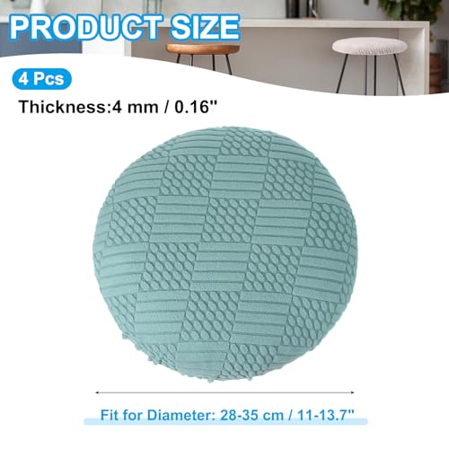Chair Covers Ronde 4 st Elastische Bar Stool Covers Wasbare Kruk Kussen Covers Stretch Bar Chair Chair Chair Cover voor 38-35 cm Chair, Lichtblauw