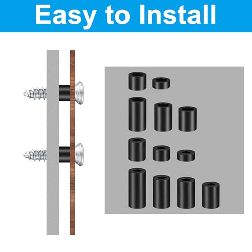 M5 Nylon Spacer Set, 100st ABS Ronde Spacers voor Circuit Boards, Circuits, Switches en Sockets, Zwart 4