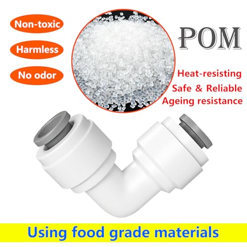 2 st Reverse Osmose Connectors, 1/4 inch Quick Coupling, 1/4 inch Elbow Push Fit slang Aansluiten 5
