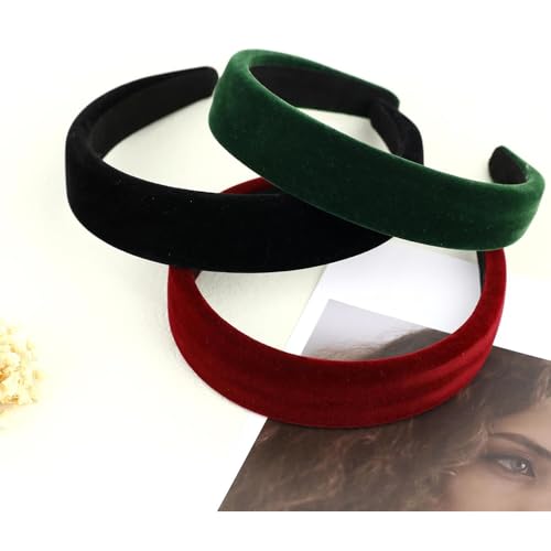 Zee 3 stuk Elegante fluwelen hoofdbanden voor vrouwen Haar Breed Geen Slip Hair Band Haar accessoire