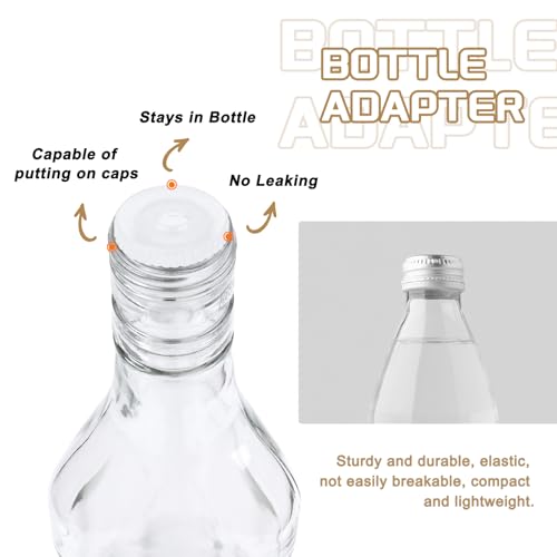 Flessenadapter 0.73"/16mm, 25 stuks Pers in Flessenadapterpluggen voor Orale Dispensers Liquid Oil Plastic Glasflessen Stopper, Helder 4