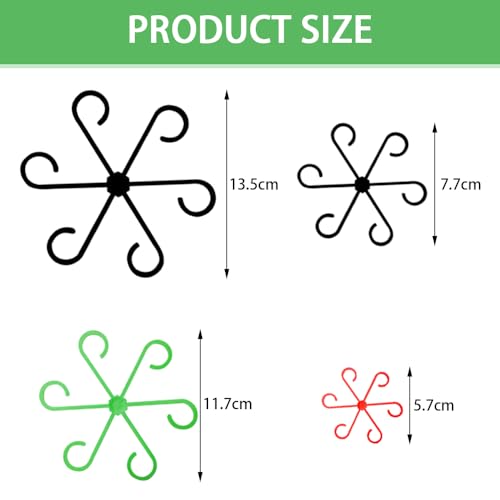 24 st Plant Stam Ondersteuning Verstelbare Planten Ondersteuning Planten Ondersteuning voor Binnen Planten Klimmen Indoor Planten Fixatie Klemmen Herbruikbare Plant Trellis Hook voor klimplanten (3