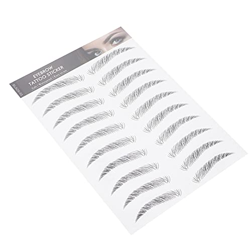 6D Eyebrow Tattoo Sticker Professional Waterproof Eyebrow Transfer Sticker Eyebrow make-up tool voor vrouwen en meisjes (zwart)(BLACK-03) 4