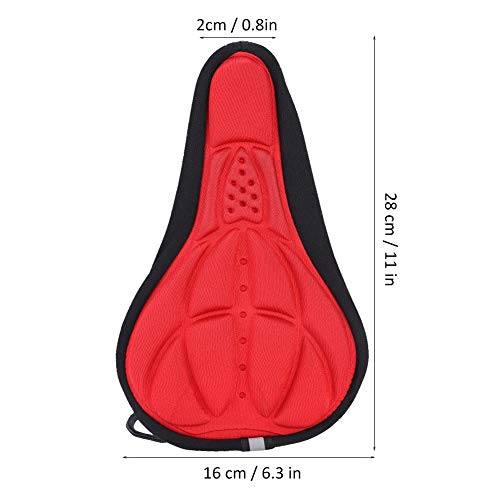 Fietszadelhoes, Comfortabele Fietszadelhoes Zachte gevoerde Fietszadelhoes voor Oefenfiets Mountain Road Fiets Outdoor Fietsen (Rood) 5
