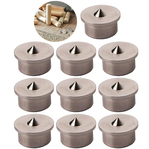 Dowel Pin Center Houtbewerking Uitlijningstoolpunten Marker Drill Center, 10mm Dwel Drill Center Points Pin Set (10 PCS)