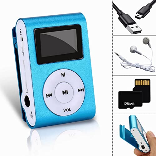 MP3-speler, muziekspeler met 128MB geheugenkaart draagbare digitale muziekspeler voor studenten Ouders, Super Mini MP3 met hoofdtelefoon, muziekspeler cadeaus 4
