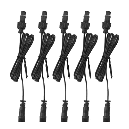 5Pcs Deck Light Extension Cable, 2 Pin Waterproof Connector, IP67 Waterproof Extension Cable Man Vrouwelijke Connecting, voor Floodlights, Wegverlichting