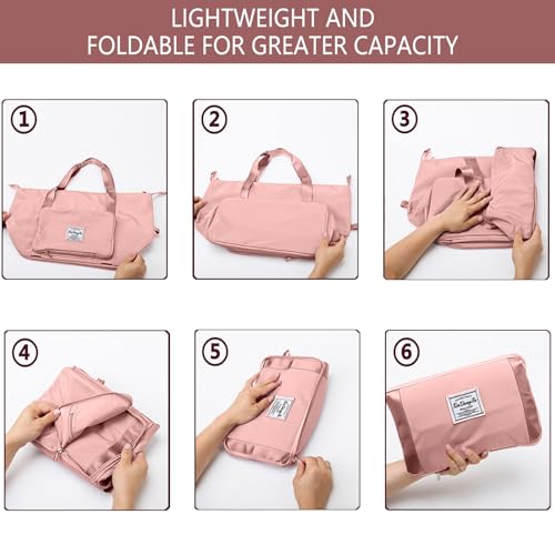 Reistas, opvouwbare sporttas weekendtassen voor vrouwen, lichtgewicht ziekenhuistas met natte en droge separatietas, grote reistas cabinetas voor sport en reizen 3