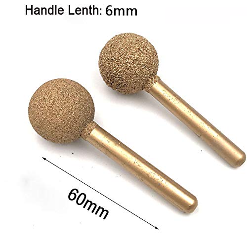 Gereedschap 6MM Shank Marble Grinding Edge Router bit Gebrased Diamond Rotating Burr Carving Peeling Tool voor Jade Stone Betonkeramiek -16MM-100#