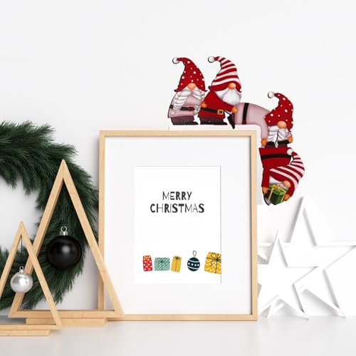 Kerstmis deur frame decoraties kabouter deur hoek borden grappige deur ornament houten deur frame decoratie voor Kerstmis deur raam welkom borden 5