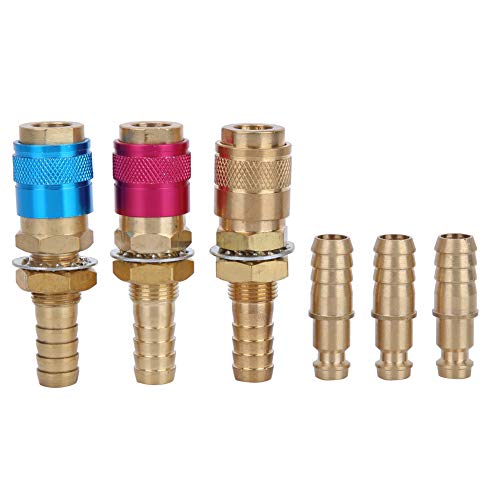 3 stuks M10 TIG Lasgas/Water gekoelde adapter Quick Connector slang passen voor TIG MIG Laser zaklamp 3