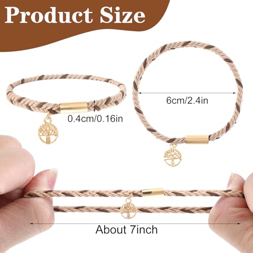 Boho haarbanden, 10 stukken van 5 stijlen Elastische gevlochten haarbanden voor vrouwen, schattige zachte haarbanden armband Geen Harm Ponytail houders Haaraccessoires voor meisjes met dikke en