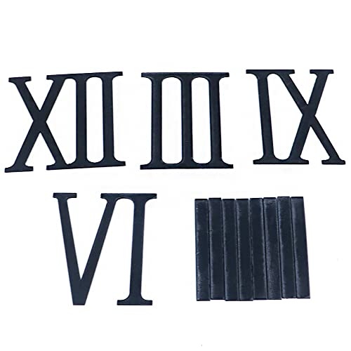 Acryl Digita Wandklok, Romeinse nummers Moderne grote 3D-muurklok, DIY Frameless Stille Decoratieve Wandklok voor thuiskantoor, Slaapkamer, Woonkamer, Corridor, Bar Decoratie (zwart) 5