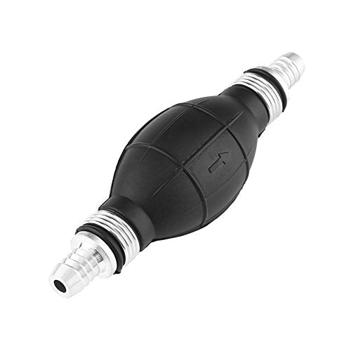 Rubber en aluminium Zwarte brandstofpomp overdracht Vacuümlijn Hand Primer Lamp Gas Benzine voor Car Boot Marine Outboard Accessoires (12mm)