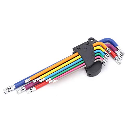 Allen sleutel, 9 PCS Star Hex sleutel set Super Long Multicolor Hex sleutel gereedschap set Repairing Hand Tools, Drive Socket Sets
