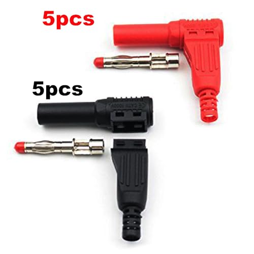 Banaanplug 90 g 4 mm Isolament Banaanplug Banaanplug voor multimeter Test Black Red Pack van 10