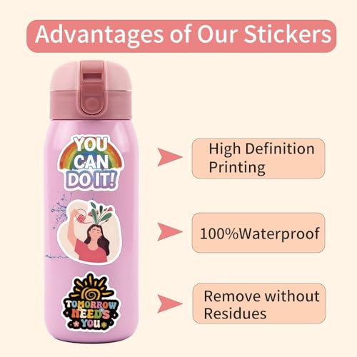 Geestelijke Gezondheid Stickers voor tieners en volwassenen, 100 stuks, Geestelijke Gezondheid Vinyl Sticker Set, Auto, Motorfiets, Fiets, Skateboard, Snowboard, Bagage, Laptop, Koffer, Helm, Motorfiets, Computer 3